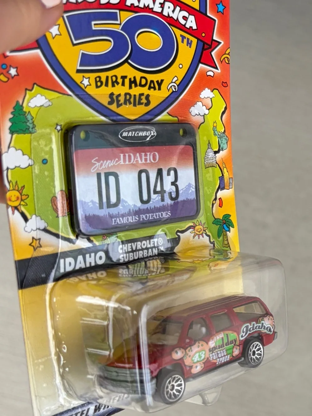 Matchbox Across America 50th Birthday Series Idaho Chevrolet Suburban – New Seal